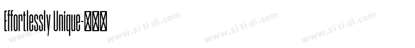 Effortlessly Unique字体转换
